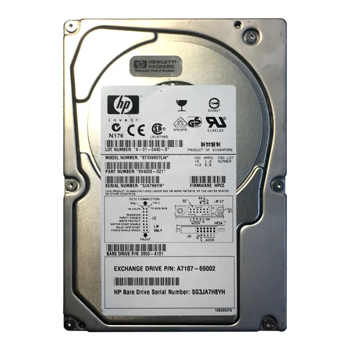 HP 0950-4131 | 36.4GB 10000RPM Ultra-320 SCSI 68-Pin 3.5-Inch Hard Drive Refurbished - Hewlett-Packard (ou HP en abrégé) refurbished available on Gotodirect