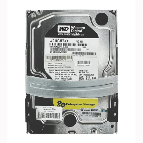HP 672625-001 | 1TB 7200RPM SATA 6Gb/s 32MB Cache 3.5-Inch Hard Drive Refurbished - Hewlett-Packard (ou HP en abrégé) refurbished available on Gotodirect