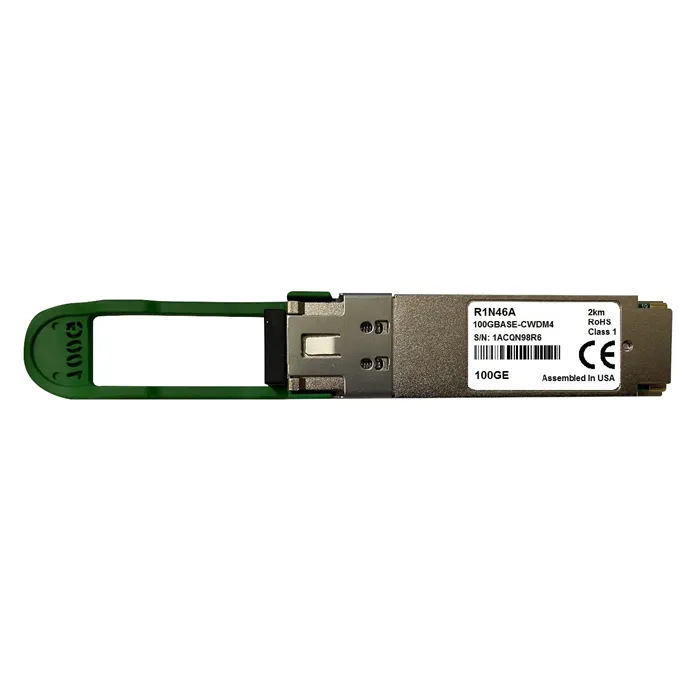 HP R1N46A | 112.2Gb/s 100GBase-CWDM4 Single-mode Fibre 2km LC Connector QSFP28 Transceiver Module Refurbished - Hewlett-Packard (ou HP en abrégé) refurbished available on Gotodirect