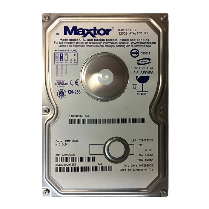 Maxtor 5A320J00 | 320GB 5400RPM ATA 133 3.5-Inch 2MB Cache MaXLine Hard Drive Refurbished -  refurbished available on Gotodirect