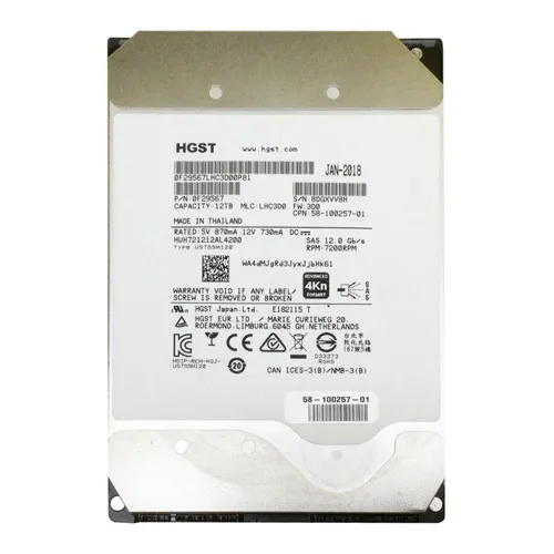 HGST HUH721212AL4200 | Ultrastar DC HC520 Series 12TB 7200RPM SAS 12Gb/s 256MB Cache (ISE) 3.5-Inch Hard Drive Refurbished - HGST (a subsidiary of Western Digital) refurbished available on Gotodirect