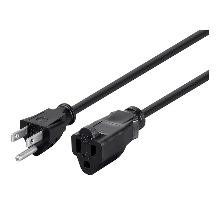 Monoprice 24198 | Extension Cord NEMA 5-15P to NEMA 5-15R 14AWG 15A/1875W 3-Prong Black 6ft Refurbished -  refurbished available on Gotodirect