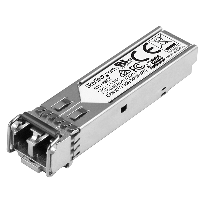 StarTech JD118BST | 1.25Gb/s 1000Base-SX Multi-Mode Fibre 850nm 550m Duplex LC Connector SFP Transceiver Module Refurbished - StarTech.com (standardized as per the brand's official website refurbished available on Gotodirect