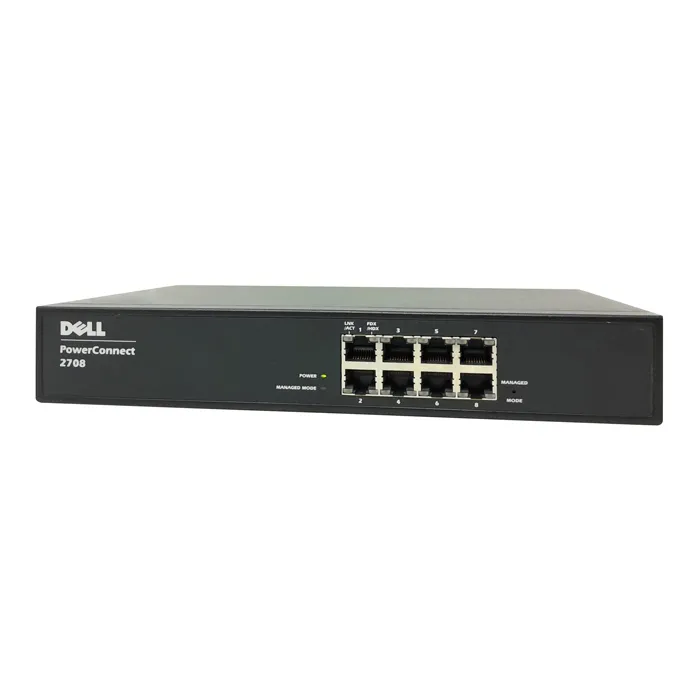 Dell WJ686 | PowerConnect 2708 8-Ports 10/100/1000Base-T Layer 3 Managed Gigabit Ethernet Network Switch Refurbished - Dell refurbished available on Gotodirect