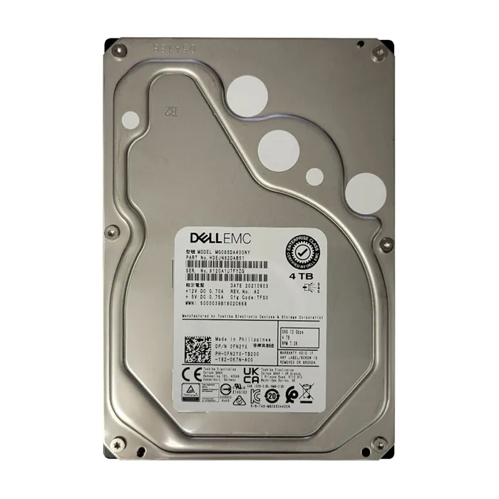 Dell 0FN2YX | 4TB 7200RPM SAS 12Gb/s Hot-Pluggable 3.5-Inch Nearline Hard Drive for PowerEdge Server Refurbished - Dell refurbished available on Gotodirect