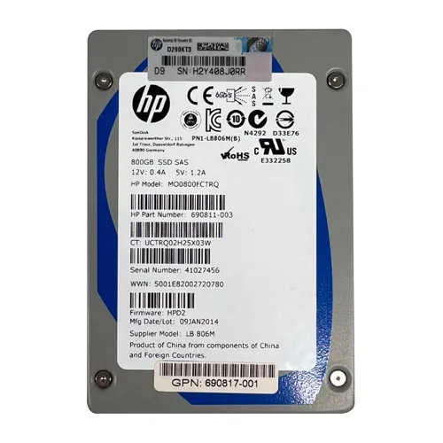 Buy HP MO0800FCTRQ | 800GB SAS 6Gb/s 2.5-Inch Solid State Drive Refurbished - $652.86 HP MO0800FCTRQ | 800GB SAS 6Gb/s 2.5-Inch Solid State Drive Refurbished - Hewlett-Packard (ou HP en abrégé) refurbished available on Gotodirect
