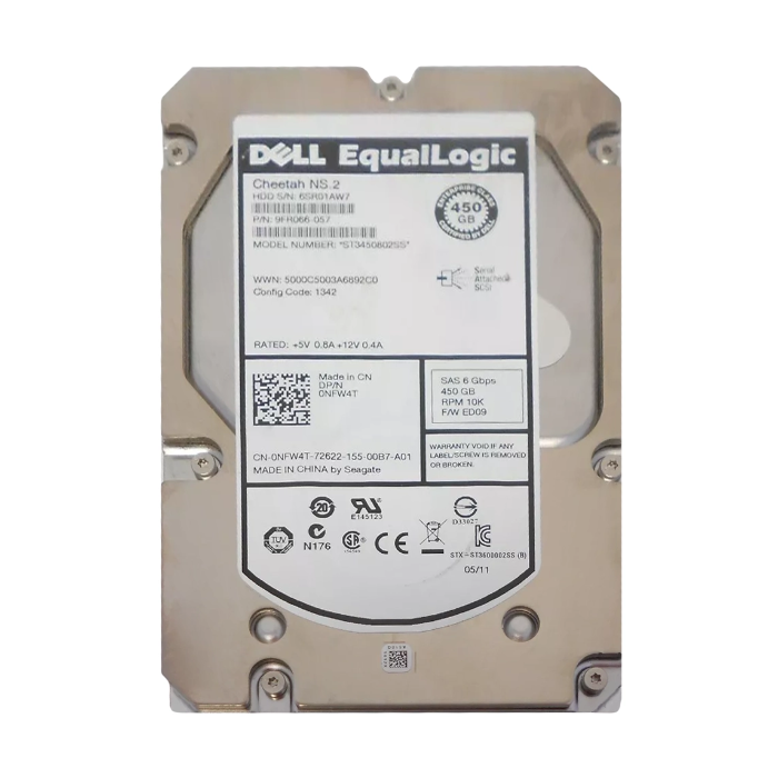 Dell 0NFW4T | 450GB 10000RPM SAS 6Gb/s Hot-Swappable 16MB Cache 3.5-Inch Hard Drive Refurbished - Dell refurbished available on Gotodirect