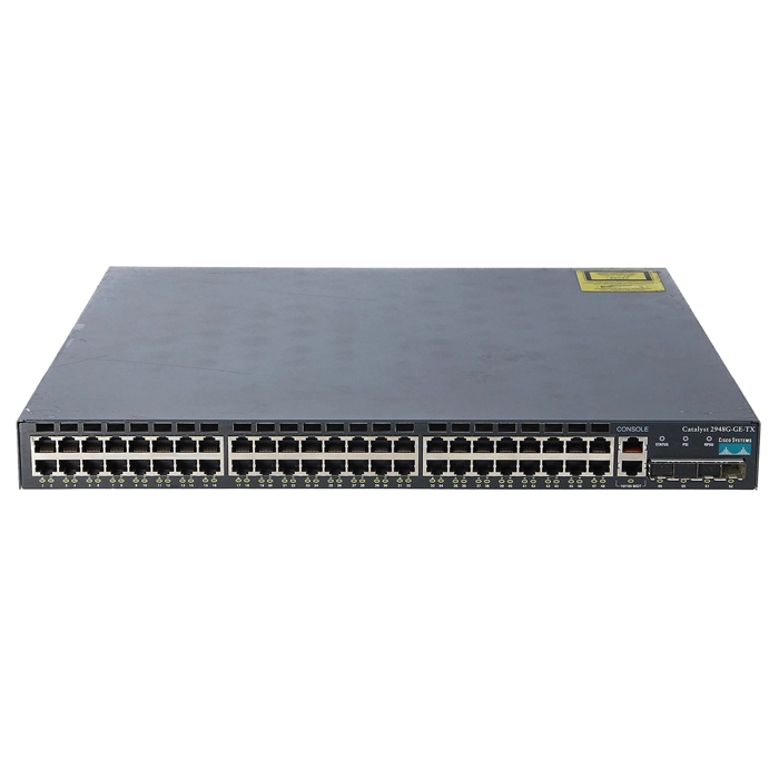 Cisco WS-C2948G-GE-TX-RF | Catalyst 2948G 48 x RJ-45 Ports 10/100Base-TX + 2 x Uplink GBIC Slots Layer 3 Managed Rack-mountable Fast Ethernet Network Switch Refurbished - Cisco Systems Inc. refurbished available on Gotodirect