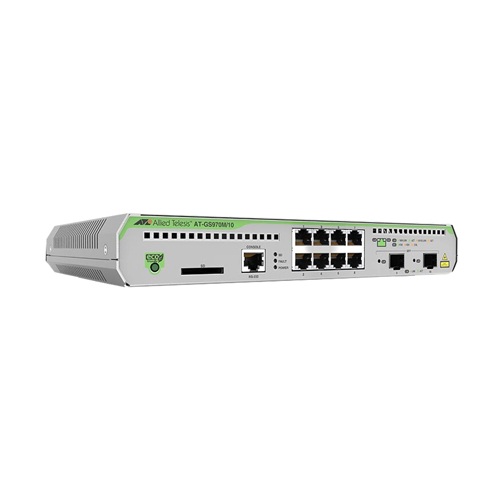 Allied Telesis AT-GS970M/10 | CentreCOM GS970M 8 x Ports 1000Base-T + 2 x Ports SFP Layer 3 Managed Gigabit Ethernet Network Switch Refurbished -  refurbished available on Gotodirect