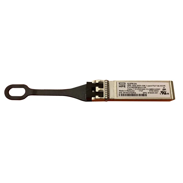 Buy HP Q2P63A | 16Gb SFP+ Short Wave Transceiver Refurbished - $80.40 HP Q2P63A | 16Gb SFP+ Short Wave Transceiver Refurbished - Hewlett-Packard (ou HP en abrégé) refurbished available on Gotodirect