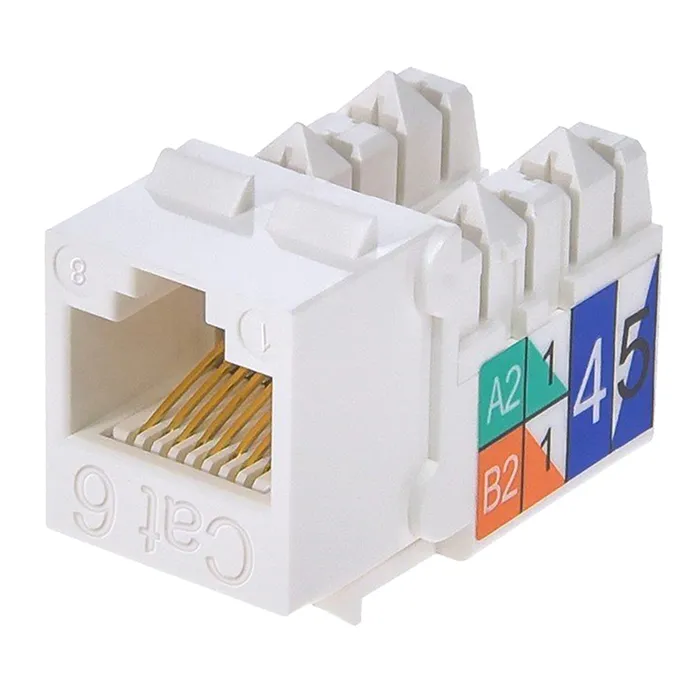 Monoprice 5384 | Cat6 Punch Down Keystone Jack for 22-24AWG Solid Wire White Refurbished -  refurbished available on Gotodirect