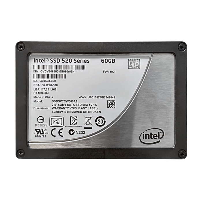 Intel SSDSC2CW060A3 | 520 60GB Multi-Level Cell SATA 6Gb/s 2.5-Inch Solid State Drive Refurbished - Intel refurbished available on Gotodirect