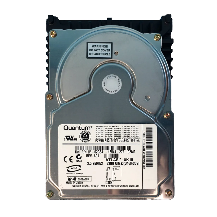 Dell 02G341 | 73GB 10000RPM Ultra160 SCSI Hot-Pluggable 80-Pin 3.5-Inch Hard Drive for PowerEdge Servers Refurbished - Dell refurbished available on Gotodirect