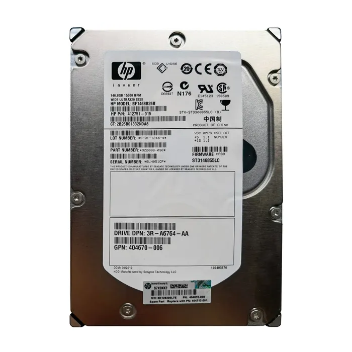 HP 3R-A6764-AA | 146GB 15000RPM Ultra320 SCSI 8MB Cache Hot-Pluggable LVD 80-Pin 3.5-inch Hard Drive Refurbished - Hewlett-Packard (ou HP en abrégé) refurbished available on Gotodirect