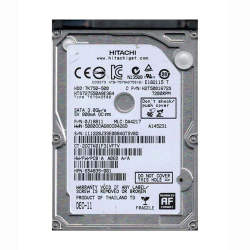HP 654835-001 | 500GB 7200RPM SATA 3Gb/s 16MB Cache SFF 2.5-inch Hard Drive Refurbished - Hewlett-Packard (ou HP en abrégé) refurbished available on Gotodirect