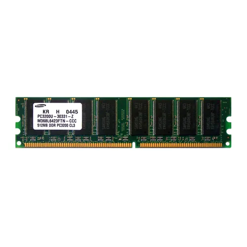Samsung M368L6423FTN-CCC | 512MB DDR-400MHz PC3200 Non-ECC Unbuffered UDIMM CL3 2Rx8 2.5V 184-Pin Memory Module Refurbished - Samsung refurbished available on Gotodirect