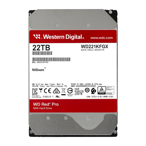Western Digital WD221KFGX | Red Pro Helium 22TB 3.5-inch 6GB/s SATA 7200RPM 512MB Cache NAS Hard Drive Refurbished - Western Digital refurbished available on Gotodirect