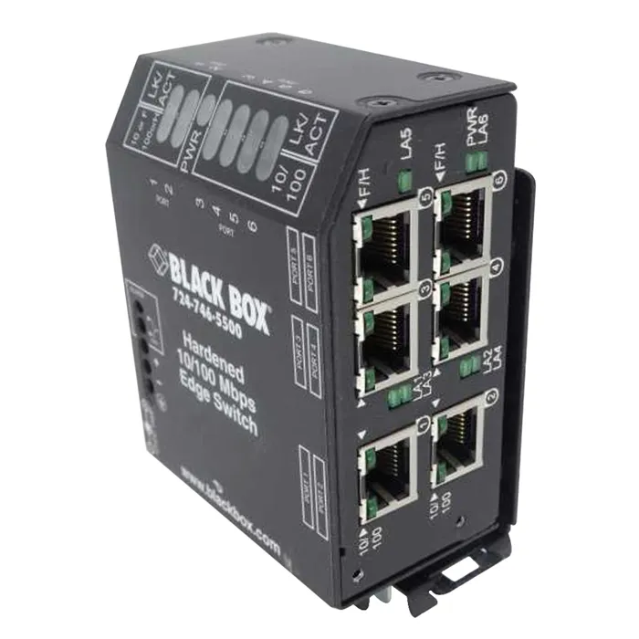 Black Box LBH600A-HD-24 | Heavy-Duty Edge Switch 6 x 10/100Base-TX LAN Refurbished -  refurbished available on Gotodirect