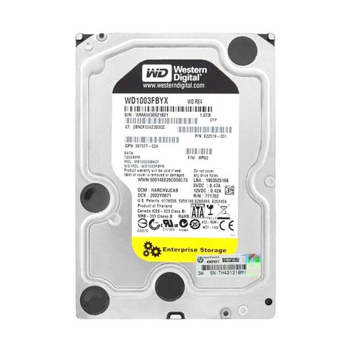 HP MB1000EBNCF | 1TB 7200RPM SATA 3Gb/s LFF Hot-Pluggable 3.5-inch Midline Hard Drive for Gen1/7 ProLiant Server & Storage Array Refurbished - Hewlett-Packard (ou HP en abrégé) refurbished available on Gotodirect
