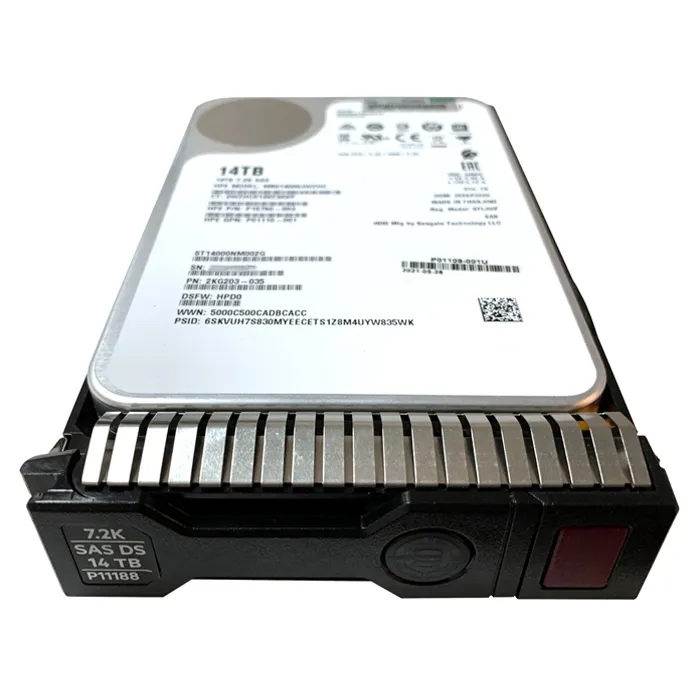 HP P11188-001 | 14TB 7200RPM SAS 12Gb/s 3.5-inch Hard Drive with Smart Carrier Refurbished - Hewlett-Packard (ou HP en abrégé) refurbished available on Gotodirect