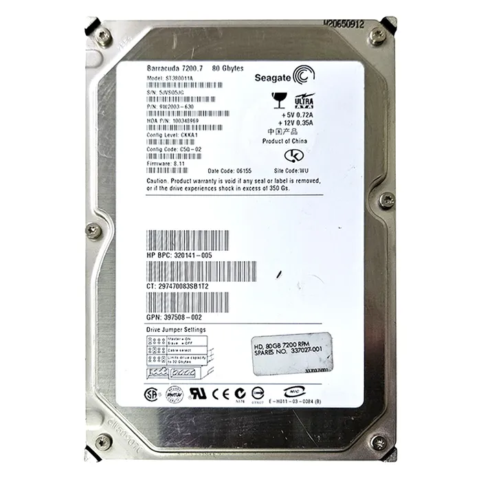 Compaq 337027-001 | 80GB 7200RPM IDE / ATA-100 8MB Cache 3.5-Inch Hard Drive Refurbished -  refurbished available on Gotodirect