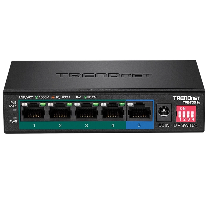 Buy TRENDnet TPE-TG51G | 5-Ports 10/100/1000Base-T RJ-45 GbE (4xPoE+) Wall-mountable Gigabit Ethernet Network Switch Refurbished - $210.00 TRENDnet TPE-TG51G | 5-Ports 10/100/1000Base-T RJ-45 GbE (4xPoE+) Wall-mountable Gigabit Ethernet Network Switch Refurbished - refurbished available on Gotodirect