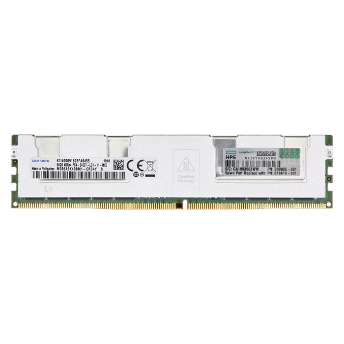 HP 809085-091 | 64GB DDR4-2400MHz PC4-19200 ECC Registered LRDIMM CL17 4Rx4 1.2V 288-Pin Memory Module Refurbished - Hewlett-Packard (ou HP en abrégé) refurbished available on Gotodirect