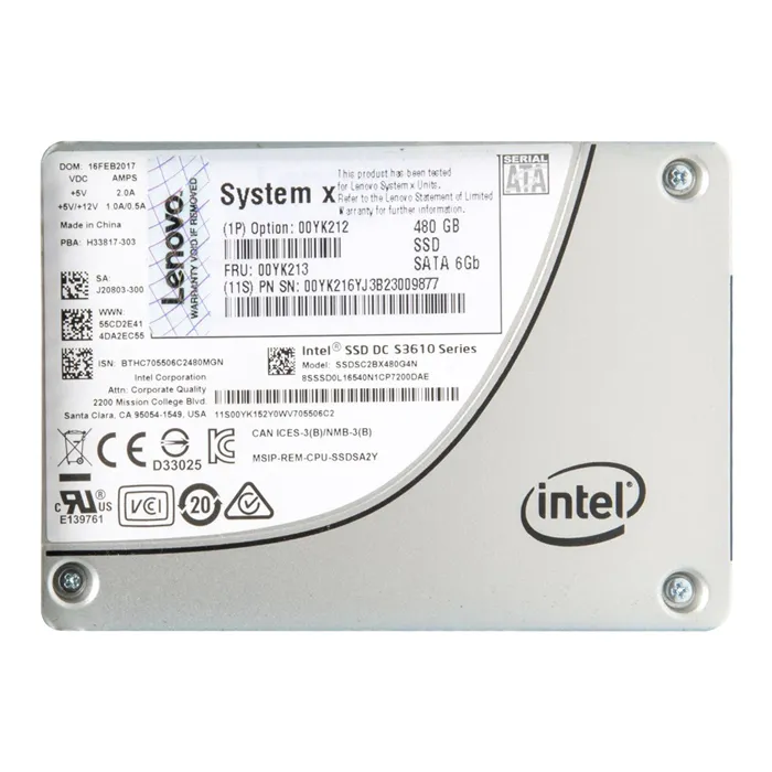 Lenovo 00YK213 | 480GB Multi-Level Cell SATA 6Gb/s Hot-Swappable 2.5-Inch Solid State Drive Refurbished - Lenovo refurbished available on Gotodirect