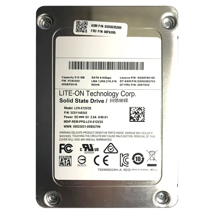 Lenovo 00PA995 | 512GB Multi-Level Cell SATA 6Gb/s 2.5-Inch Solid State Drive Refurbished - Lenovo refurbished available on Gotodirect