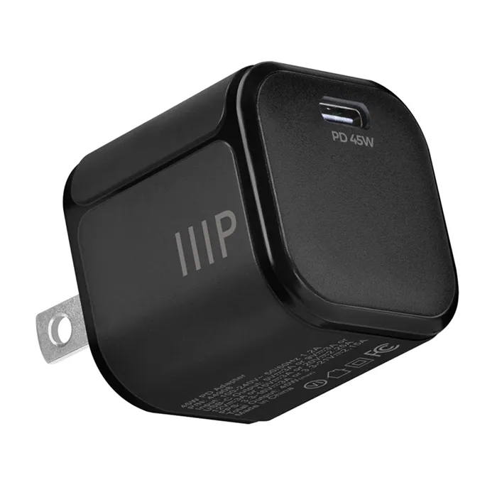 Monoprice 44908 | 45W USB-C Mini Cubic GaN Charger Black Refurbished -  refurbished available on Gotodirect