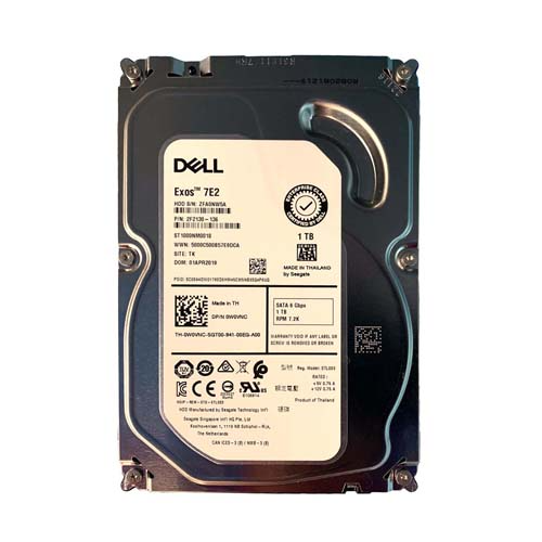 Dell 0W0VNC | 1TB 7200RPM SATA 6Gb/s Hot-Pluggable (512n) 3.5-Inch Hard Drive for PowerEdge Server Refurbished - Dell refurbished available on Gotodirect
