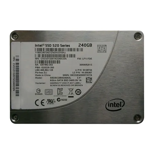 Intel SSDSC2BW240A3L | 520 240GB Multi-Level Cell SATA 6Gb/s 2.5-Inch Solid State Drive Refurbished - Intel refurbished available on Gotodirect