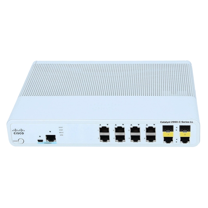 Cisco WS-C2960C-8TC-S-RF | Catalyst 2960C Series 2960C-8TC 8 x 10/100Base-TX RJ-45 and 2 x 1G RJ45/SFP Dual Purpose Uplink Ports Layer 2 Managed Fast Ethernet Network Switch Refurbished - Cisco Systems Inc. refurbished available on Gotodirect