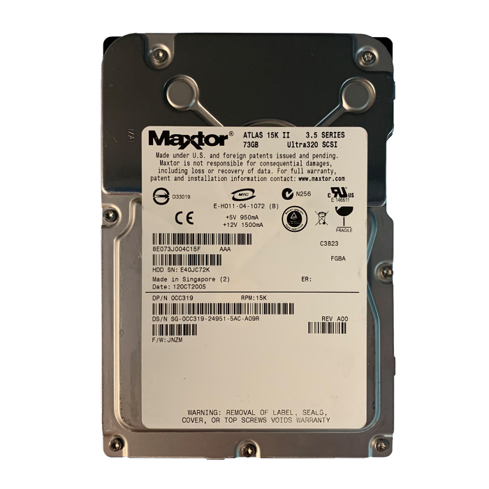 Dell 0CC319 | 73GB 15000RPM Ultra320 SCSI 8MB Cache 80-Pin 3.5-Inch Hard Drive Refurbished - Dell refurbished available on Gotodirect