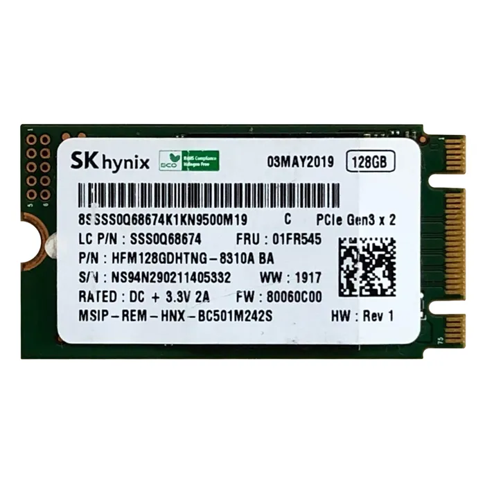 Lenovo 01FR545 | 128GB PCI Express Gen3 NVMe M.2 2242 Internal Solid State Drive Refurbished - Lenovo refurbished available on Gotodirect