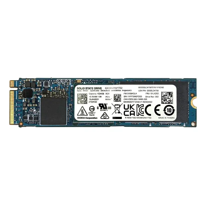 Toshiba KXG6AZNV1T02 | XG6 Series 1TB Triple-Level Cell PCI Express NVMe 3.0 x4 (SED) M.2 2280 Solid State Drive Refurbished - Toshiba refurbished available on Gotodirect