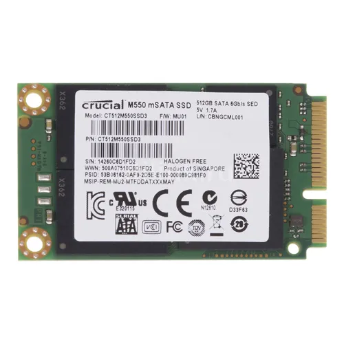 Crucial CT512M550SSD3 | M550 512GB Multi-Level Cell SATA 6Gb/s mSATA 2.5-Inch Solid State Drive Refurbished - Crucial refurbished available on Gotodirect