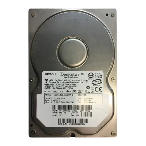 Dell 0X0770 | 60GB 7200RPM IDE/ATA 2MB Cache 3.5-Inch Hard Drive Refurbished - Dell refurbished available on Gotodirect
