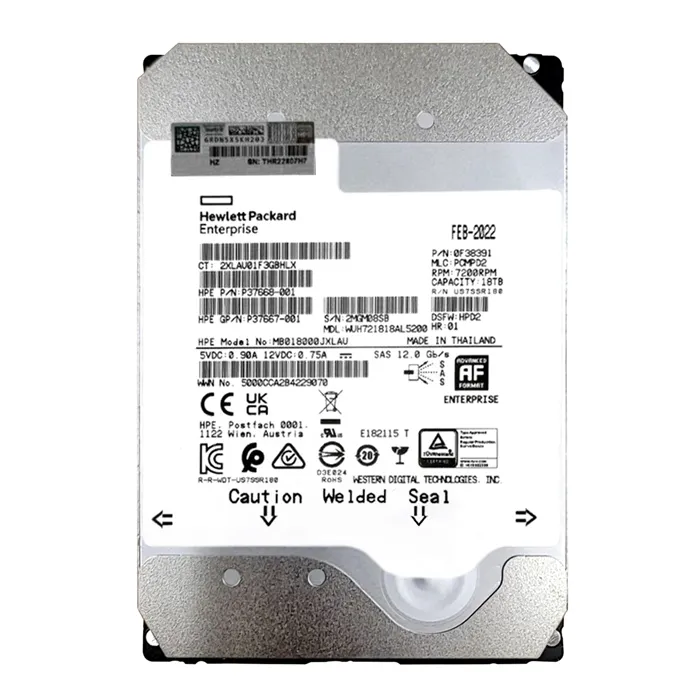 HP MB018000JXLAU | 18TB 7200RPM 12Gb/s SAS 3.5-inch Hard Drive Refurbished - Hewlett-Packard (ou HP en abrégé) refurbished available on Gotodirect