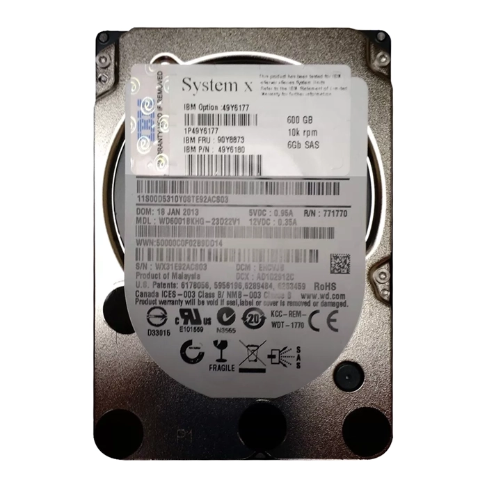 IBM 90Y8873 | 600GB 10000RPM SAS 6Gb/s Hot Swappable 64MB Cache 2.5-Inch Hard Drive Refurbished -  refurbished available on Gotodirect
