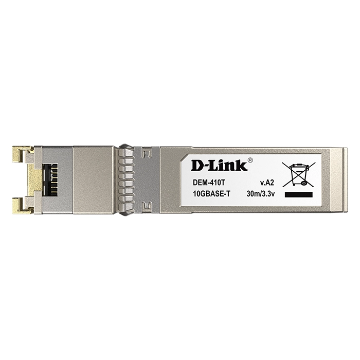 D-Link DEM-410T | 10Gb/s Copper 30m RJ45 Connector CAT6A SFP+ Transceiver Module Refurbished - D-Link refurbished available on Gotodirect