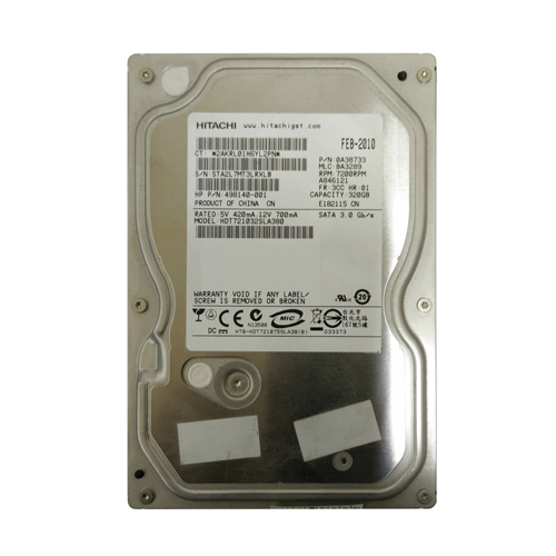 HP 498140-001 | 320GB 7200RPM SATA 3Gb/s NCQ 3.5-inch Hard Drive Refurbished - Hewlett-Packard (ou HP en abrégé) refurbished available on Gotodirect