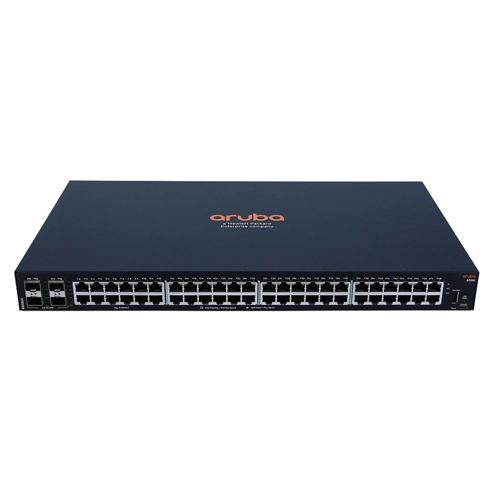 HP R8N86A#ABA | Aruba 6000 Series 48G 48 x Ports 1000Base-T + 4 x Ports 1GbE SFP 1U Rack-mountable Layer 3 Managed Gigabit Ethernet Network Switch Refurbished - Hewlett-Packard (ou HP en abrégé) refurbished available on Gotodirect