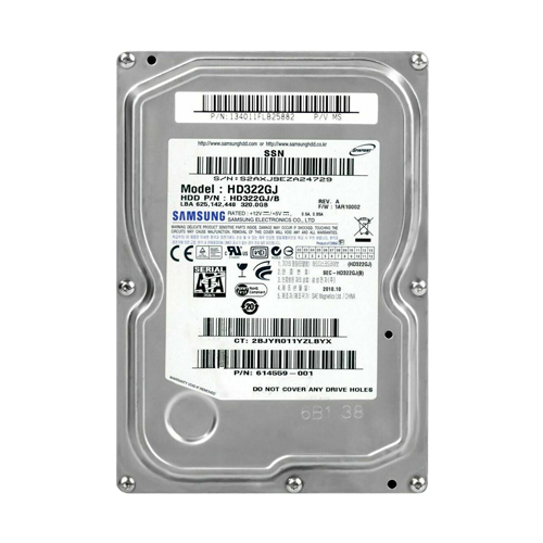 HP 614559-001 | 320GB 7200RPM SATA 3Gb/s 32MB Cache 3.5-inch Hard Drive Refurbished - Hewlett-Packard (ou HP en abrégé) refurbished available on Gotodirect