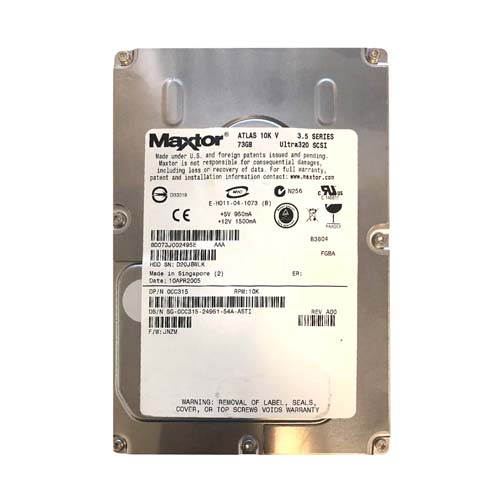 Maxtor 8D073J002495E | Atlas 10K V 73.5GB 10000RPM Ultra320 SCSI 8MB Cache 80-Pin 3.5-Inch Hard Drive Refurbished -  refurbished available on Gotodirect