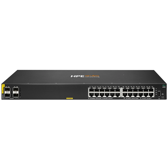 HP R8N87B | Aruba Networking CX 6000 24-Ports Gigabit Ethernet Class4 PoE 4p SFP 1G 370W Switch Refurbished - Hewlett-Packard (ou HP en abrégé) refurbished available on Gotodirect