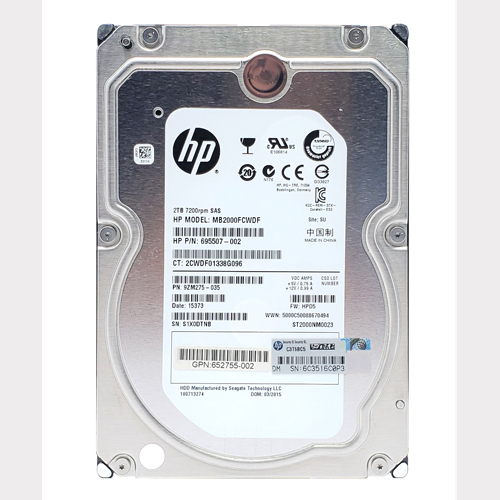 HP 652755-002 | 2TB 7200RPM SAS 6Gb/s Hot-Pluggable Dual Port 3.5-inch Hard Drive Refurbished - Hewlett-Packard (ou HP en abrégé) refurbished available on Gotodirect