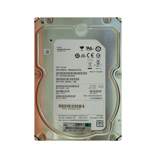 HP 833930-003 | 4TB 7200RPM SAS 12Gb/s LFF 3.5-inch Midline Hard Drive Refurbished - Hewlett-Packard (ou HP en abrégé) refurbished available on Gotodirect