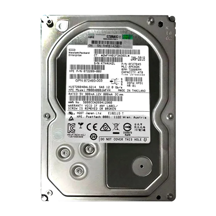 HGST HUS726040ALS214 | Ultrastar 7K6000 Series 4TB 7200RPM SAS 12Gb/s 128MB Cache 512n (Secure Erase) 3.5-inch Hard Drive Refurbished - HGST (a subsidiary of Western Digital) refurbished available on Gotodirect