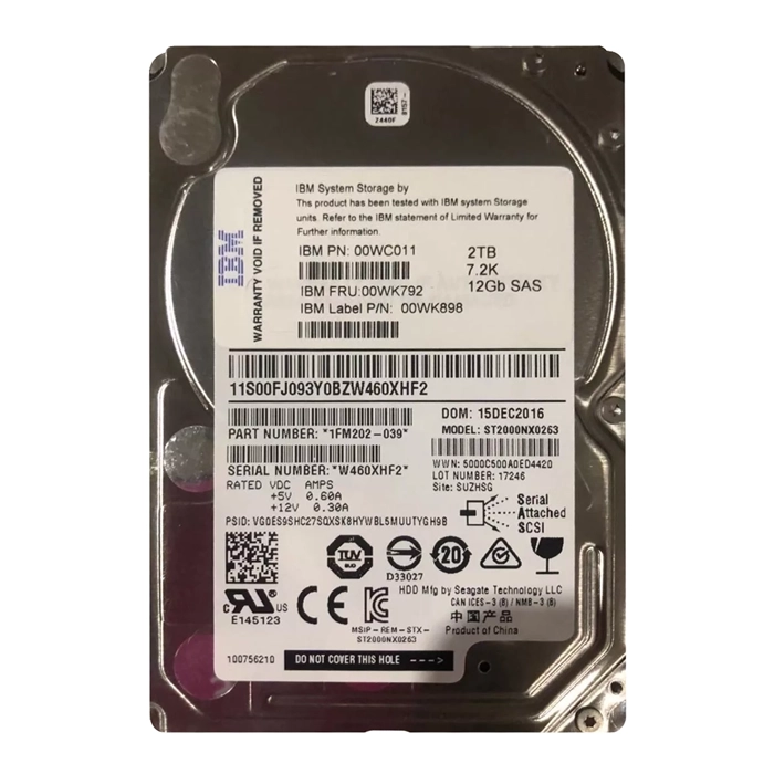 Lenovo 00WC011 | 2TB 7200RPM SAS 12Gb/s 2.5-Inch Hard Drive Refurbished - Lenovo refurbished available on Gotodirect